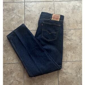 Levis 505 Jeans Mens 40x32 Black Regular Fit Straight Leg Denim Pants